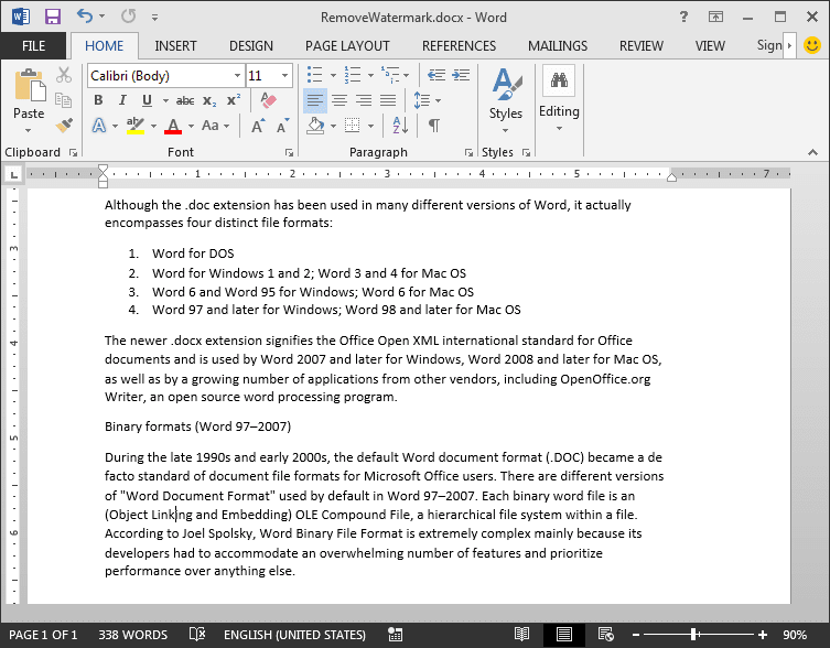 remove watermark ms word for mac
